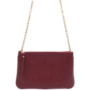 Louis Vuitton Monogram Empreinte Pochette Double Zip Clutch Bag